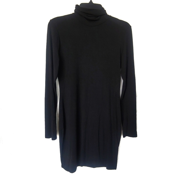 Lulu's Long Sleeve Black Mock Neck Dress - Picture 1 of 5